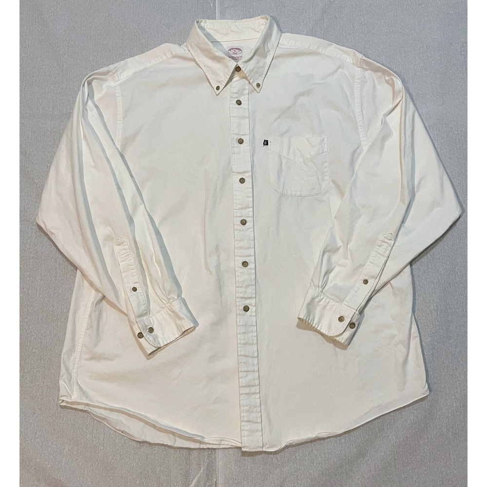 Vintage Brooks Brothers 346 White Button Down Dress Shirt XL